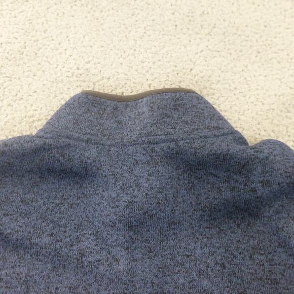 Eddie Bauer Sweater Mens XL 1/4 Button Pullover Hiking Outdoor Camp Blue - Picture 4 of 10